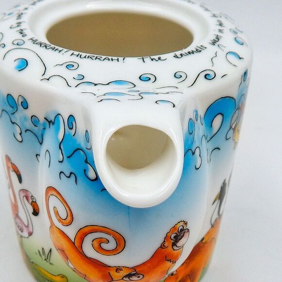 Paul Cardew Noah’s Ark Ceramic Teapot 2008 Animal Design Multicolor W/Box - Picture 8 of 11